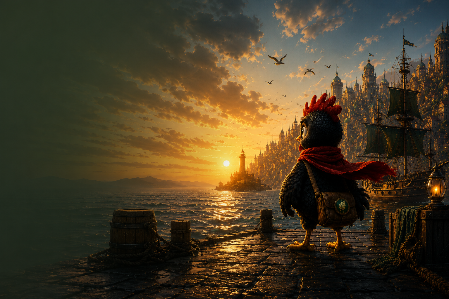 Wilson standing at Robinhood Republic Harbor at sunrise